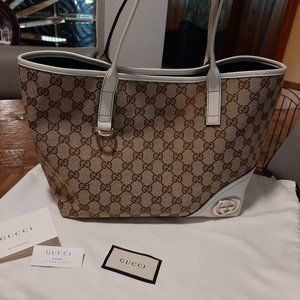 Gucci Britt GG Leather Tote